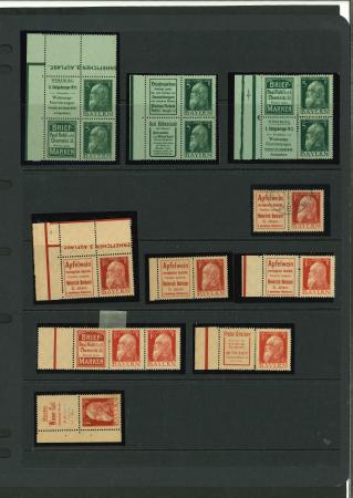 Stamp of German States » Bavaria Germany Bavaria 1911 Luitpold booklet advertising combinations