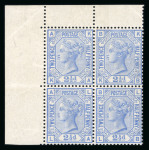 Stamp of Great Britain » 1855-1900 Surface Printed » 1880-83 Large Coloured Corner Letters, Wmk Imperial Crown 1880-83 2½d. blue, pl 22, KA-LB corner block of four,