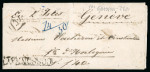Stamp of Switzerland / Schweiz » Vorphilatelie Schweiz 1832, Faltbrief mit Inhalt von Cossonay (Kanton Waadt) nach Genf