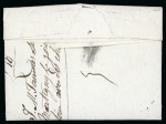 Stamp of Switzerland / Schweiz » Vorphilatelie Schweiz 1819, Faltbrief mit Inhalt von Chêne (Kanton Genf) nach Lausanne