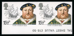 Stamp of Great Britain » Queen Elizabeth II 1982 Maritime Heritage 15½p. imperf. pair with part