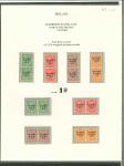 Stamp of Ireland » 1923 Harrison Coils Overprints (T62-65) 1/2d to 2d mint set four values in vertical and horizontal pairs, each showing one value with long "1" varitey, fresh, very fine and a scarce group (16) (Hib.T62a-T65a, €350+)