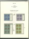 Stamp of Ireland » 1922-23 Thom Three-Line Overprints (T47-T61) 2 1/2d bright blue and 3d bluish violet, both in right sheet marginal blocks of four, plus 4d grey green and 9d olive-green, both in right sheet marginal blocks of six, each block shows one stamp with the "missing accent