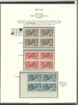 Stamp of Ireland » 1922 (Feb) Dollard Overprints (T1-T14) 2s6d chocolate brown, 5s rose red, and 10s grey-blue, complete set of high values in mint and mint nh blocks of four, with the 10s value in a nh mint bottom left corner sheet marginal block, fresh, very fine and a very s