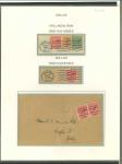 Stamp of Ireland » 1922 (Feb) Dollard Overprints (T1-T14) 1d scarlet, horizontal pair, on cover from Cork to Dublin, tied by wavy line cancel with CORK/17.FE.1922 first day cds alongside, plus two fragments franked 1d scarlet, and 1/2d, 1d and Thom 2d all tied similar wavy line