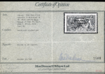 Stamp of Ireland » 1922 (Jul-Nov) Thom Overprints (T25-T41) 10s dull grey-blue, mint single, showing "major re-touch" from plate 5A and position R2/1, fresh, very fine and an important rarity on the popular Thom high value, cert. David MacDonnell (1987) (Hib. T41b, €7'000)