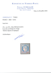 Stamp of France » Type Cérès de 1849-1850 Non émis, n°8A Cérès 25 centimes sur 20 centimes bleu