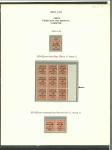 Stamp of Ireland » 1922 (Feb) Thom Overprints (T15-T19) 1 1/2d red-brown, mint and mint nh, right sheet marginal block of nine, showing "PENCF" error from Plate 29 position R15/12, plus horizontal pair with "PENCF corrected" from Plate 29b position R15/12, also single with "d