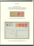 Stamp of Ireland » Political & Transitional Periods » The Consequences of Transition - February 17, 1922 to March 31, 1922 1922 Dollard 1/2d green on GB 1d red postal card, tied by PHIBSBOROUGH D.O./22.FE.22 cds, plus registered cover from Limerick franked Dollard 1d scarlet (3) and GB 2d orange all tied LIMERICK/29.MR.22, also two fragments