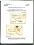 Stamp of Ireland » Postal History (Arranged alphabetically by County) Antrim - Green Island: 1854 Two folded entires from USA one via British Packet to Liverpool and the other via American Packet to Southampton, both showing sans-serif GREEN ISLAND/BELFAST