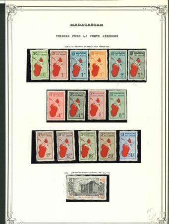 Stamp of Colonies françaises » Madagascar (Poste française) 1933-1954, belle collection de poste aérienne complète
