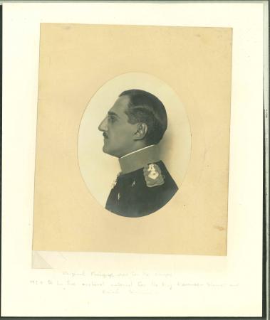 Stamp of Yugoslavia Yugoslavia 1920s mounted photo of King Alexander similar to issued stamps