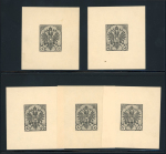 Stamp of Bosnia and Herzegovina Bosnia Herzegovina 1901-06 black numerals set of five black proofs