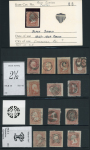 Stamp of United States » 1861-1866 issue United States 1861-62 3c rose group used with fancy cancels