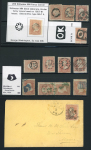 Stamp of United States » 1861-1866 issue United States 1861-62 3c rose group used with fancy cancels