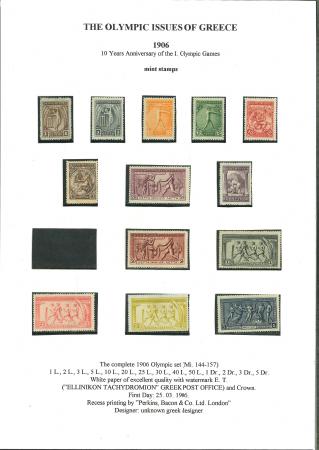 Stamp of Greece » 1906 Olympics » Stamps Olympics 1906 set excluding 25L mint