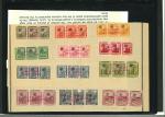 Stamp of Egypt » 1922 Crown Overprints 1922 Type I: 1m to 200m, a complete set of twelve different values, in horizontal strips of three, all affixed to archival paper from the Mauritania UPU files, showing SPÉCIMEN/COLLECTION/MAURITANIA handstamps in red, a 