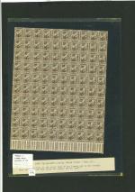 Stamp of Egypt » 1922 Crown Overprints 1922 Type III: 1m brown, form C, mint and mint nh complete marginal pane of one hundred (100), usual perf. reinforcements, fresh, very fine and a scarce sheet 