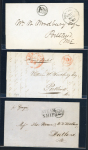 Stamp of United States » Incoming Mail Cuba 1847-51 group five entires to Maine, USa with circular 12 1/2 charge handstamps