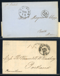 Stamp of United States » Incoming Mail Cuba 1847-51 group five entires to Maine, USa with circular 12 1/2 charge handstamps
