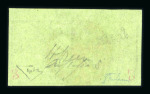 Stamp of Switzerland / Schweiz » Kantonalmarken » Genf 1845, Doppelgenf, mit Druckabart im linken Rand