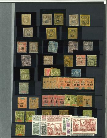 Stamp of Colonies françaises » Guadeloupe 1884-1949, joli lot uniquement constitué de bonnes