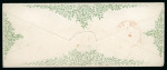 Stamp of Luxembourg Luxembourg 1844 fine green illustrated envelope Apres le Depart to Neufchateau, Belgium