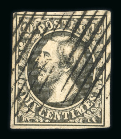 Stamp of Luxembourg Luxembourg 1852 First Printing 10c deep black, four