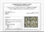 Stamp of Luxembourg Luxembourg 1853 Second printing greenish black used block of six