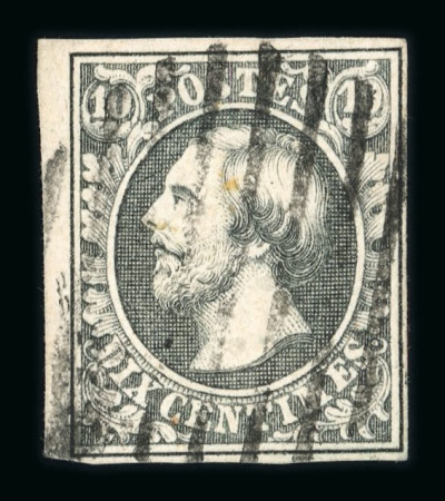 Stamp of Luxembourg Luxembourg 1853 Second printing greenish black reversed watermark used