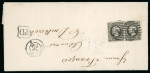 Stamp of Luxembourg Luxembourg 1854 double weightinternal entire with pair 10c