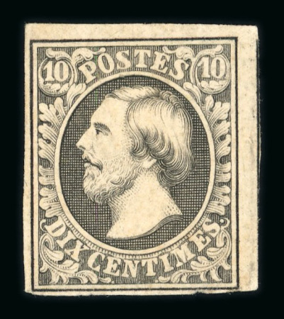 Stamp of Luxembourg Luxembourg 1856 8th printing 10c brownish black hinged o.g.