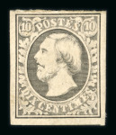 Stamp of Luxembourg Luxembourg 1858 Last Printing 10c grey four margins mint o.g.