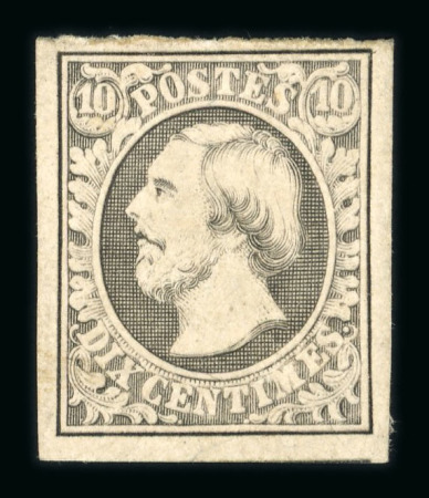 Stamp of Luxembourg Luxembourg 1858 Last Printing 10c grey four margins mint o.g.