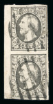 Stamp of Luxembourg Luxembourg 1858 Last Printing 10c grey vertical pair used