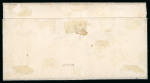 Stamp of Luxembourg Luxembourg 1858 Last Printing 10c grey bottom corner marginal on 1859 cover with retouch