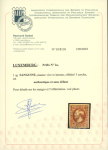 Stamp of Luxembourg Luxembourg 1852 10/9 First Printing 1Sgr blood-red used