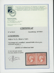Stamp of Luxembourg Luxembourg 1854 3rd Printing 1Sgr red-orange pair and single reversed watermark unused