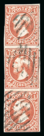 Stamp of Luxembourg Luxembourg 1854 Third Printing 1Sgr red-orange vertical pair used