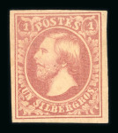 Stamp of Luxembourg Luxembourg 1855 1Sgr flesh red four margins hinged mint