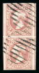 Stamp of Luxembourg Luxembourg 1855 4th printing 1Sgr light brownish-red vertical pair used