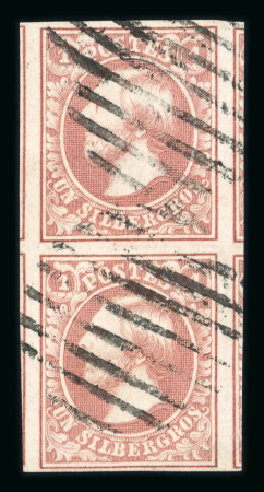 Stamp of Luxembourg Luxembourg 1855 4th printing 1Sgr light brownish-red vertical pair used