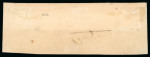Stamp of Luxembourg Luxembourg 1844 4th printing 1Sgr used strip of five on piece