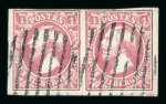 Stamp of Luxembourg Luxembourg 1857 6th Printing 1Sgr  carmine-rose pair used