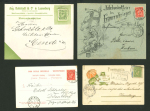 Stamp of Luxembourg Luxembourg 1895 Grossherzog Adolf group six items of postal history