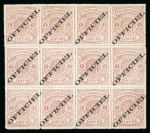Stamp of Luxembourg Luxembourg Official 1875 1c block of 12, CENTIMB variety