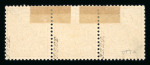 Stamp of Luxembourg Luxembourg 1875-78 Official 5c horizontal strip of three, centre stamp without overprint mint o.g.