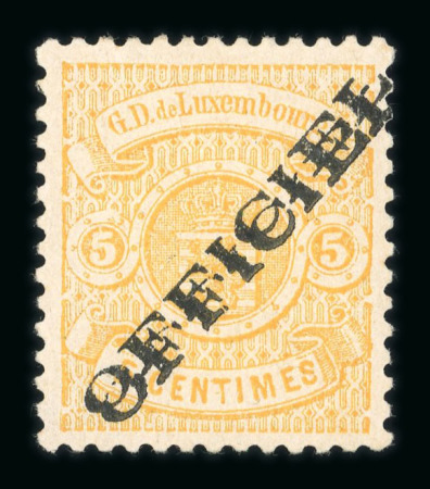 Stamp of Luxembourg Luxembourg 1875-78 Official 5c double overprint mint o.g.