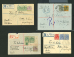 Stamp of British Solomon Islands 1925-32 group of 30 covers and cards plus a parcel front from a correspondence to Baden in Austria