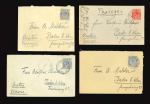 Stamp of British Solomon Islands 1925-32 group of 30 covers and cards plus a parcel front from a correspondence to Baden in Austria